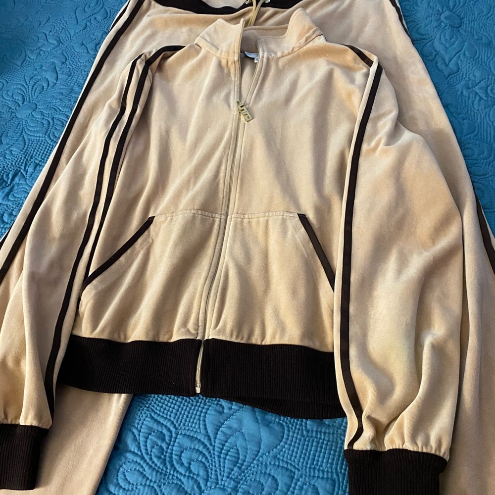 St. John Sport by Marie Gray Beige Jacket and Pants